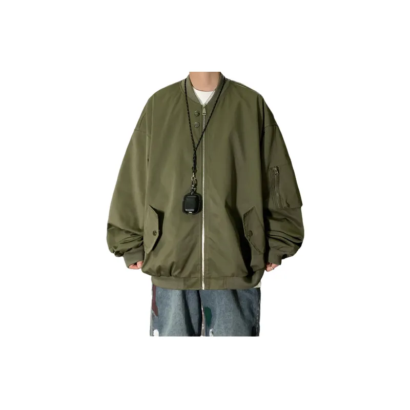 Casual Loose Blended Synthetic Fabrics Jacket-3