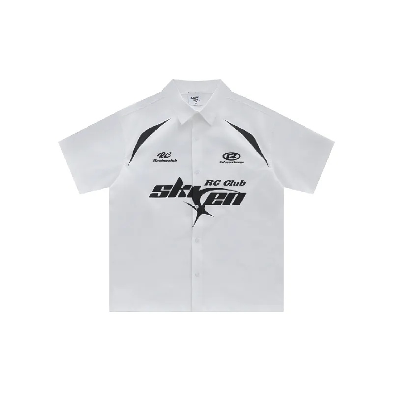 Street Letter Cool Silk Cotton Shirt-0