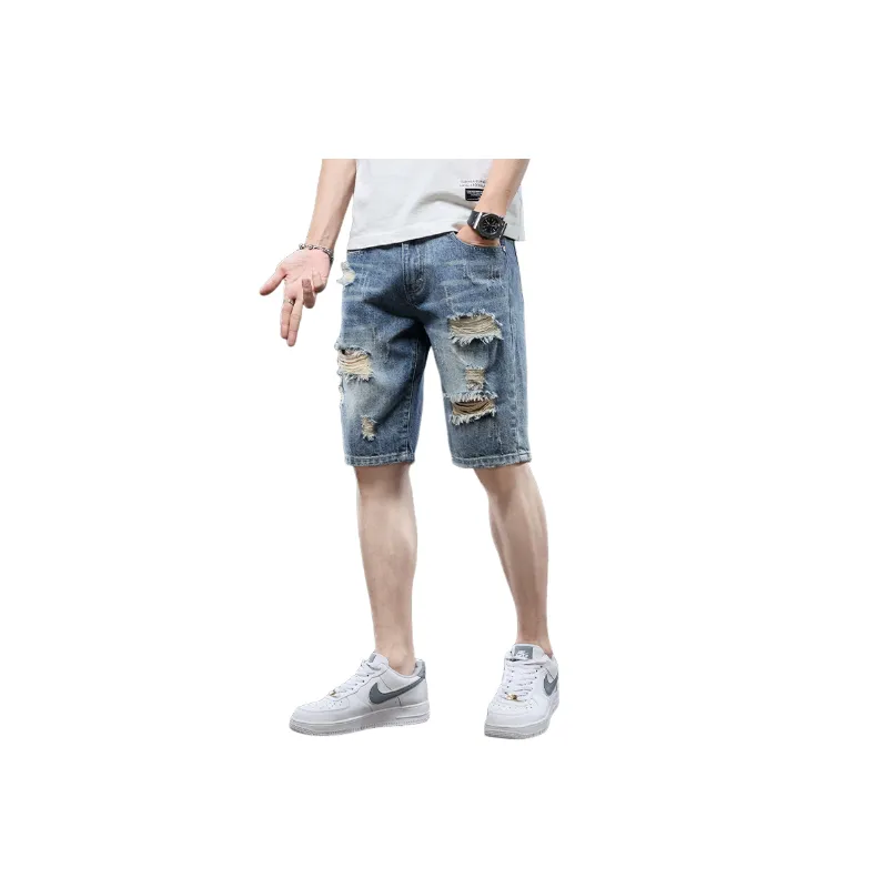 Trendy Casual Denim Short-2