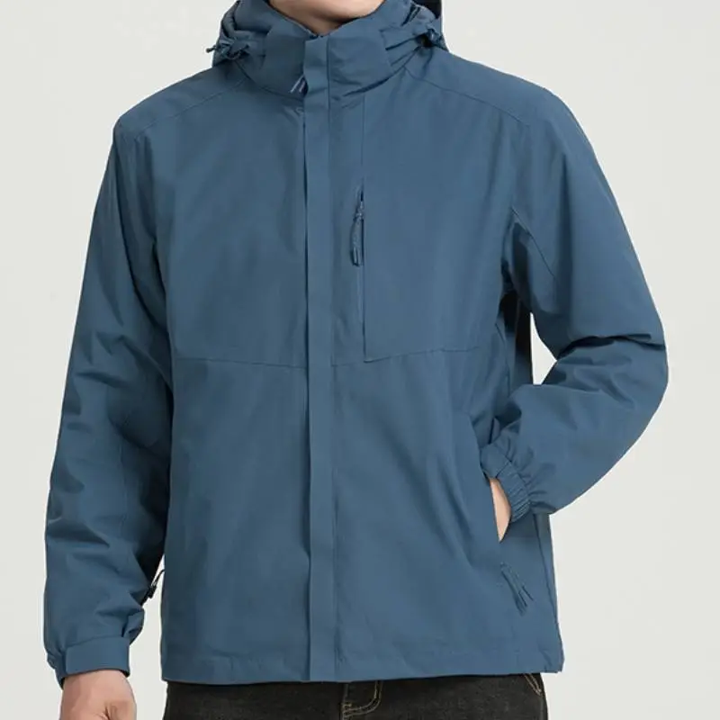Casual Plain Polyester Outdoor Jacket-6