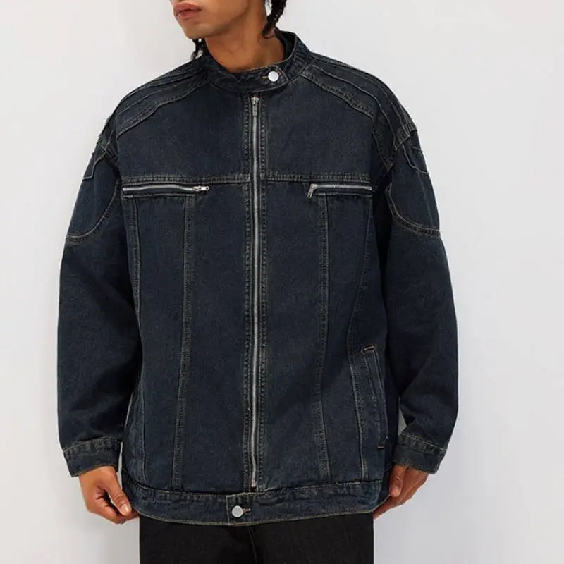 Washed Distress Denim Jacket-1
