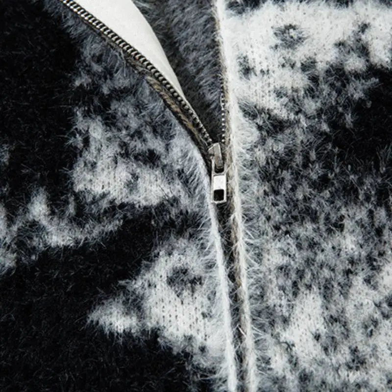 Fashionable Zipper Sweater-6