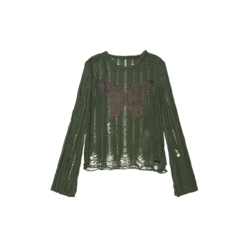 Casual Ripped Sweater Women