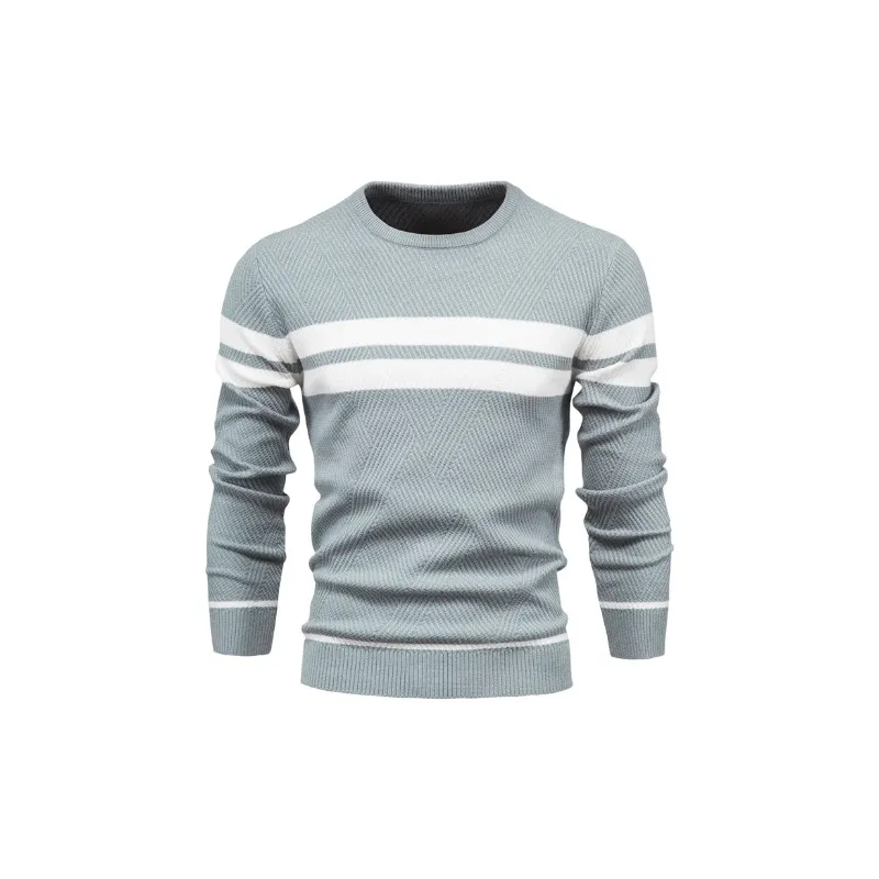Casual Contrast Color Sweater-4