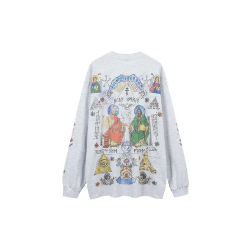 Casual Loose Long Sleeve Sweatshirt-1
