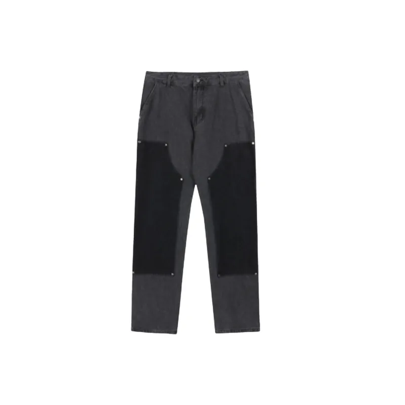 Fashion Retro Wide Leg Loose Washed Irregular Straight Jeans