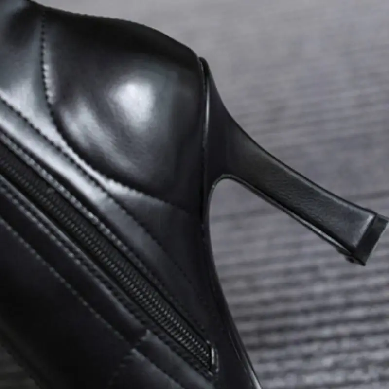 Basics Zipper Ankle Boots-7