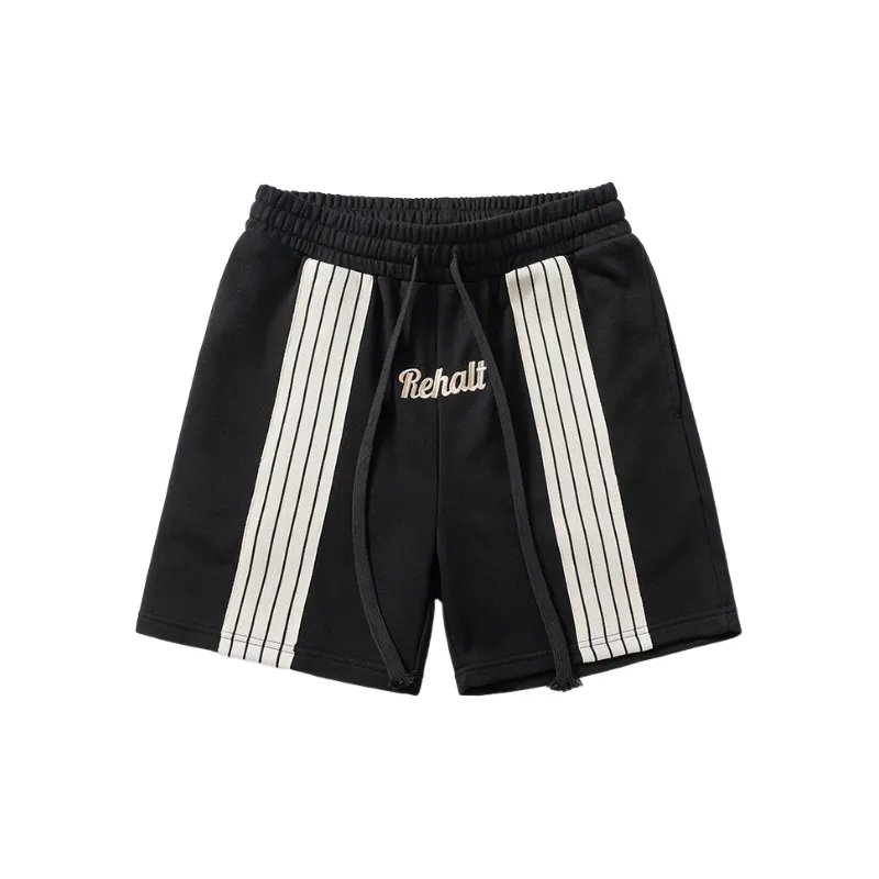 Retro Loose Cotton Sports Shorts-0