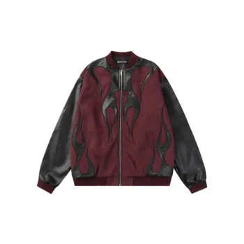 High Street Flame Stitching Design Jacket
