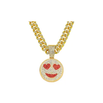Smiley Face Red Diamond Necklace