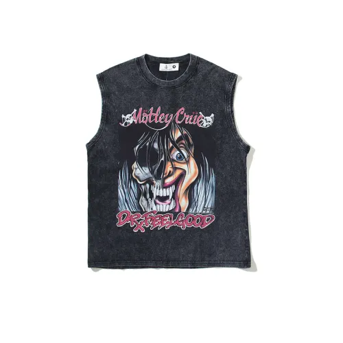 Cartoon Spoof Print Sleeveless Shirt