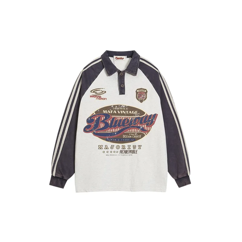 Retro Contrast Color Polo-4