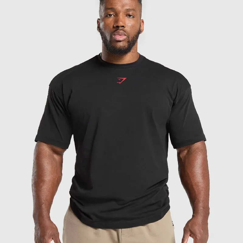 Sporty Loose 100% Cotton T Shirt-2
