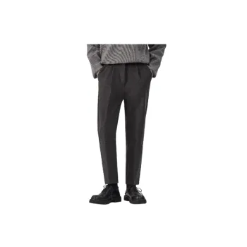 Simple Casual Woolen Fabric Suit Trousers