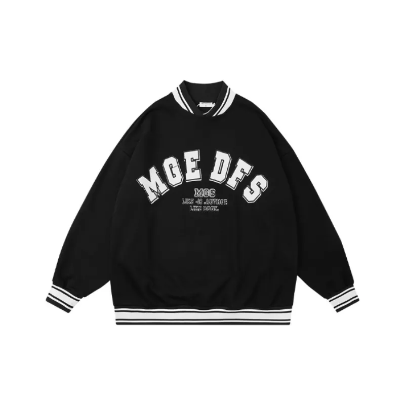 New Season Retro College Style Printed Casual Top Hoodie-6