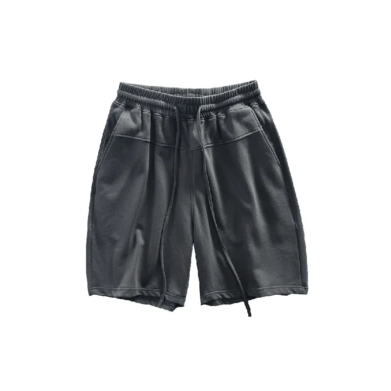 Casual Loose Cotton Blended Fabric Sports Shorts Unisex-7