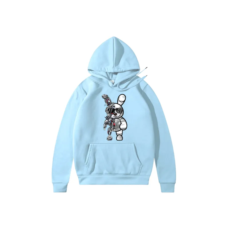 Mechanical Rabbit Printing Comfortable Hoodie-6