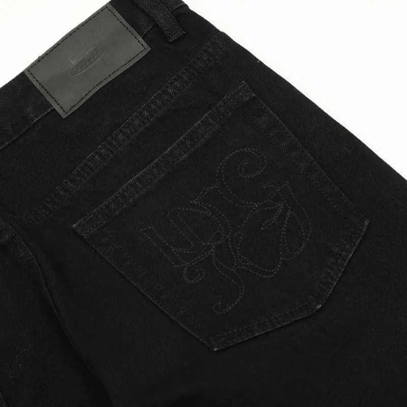 Sporty Loose Denim Casual Pants-3