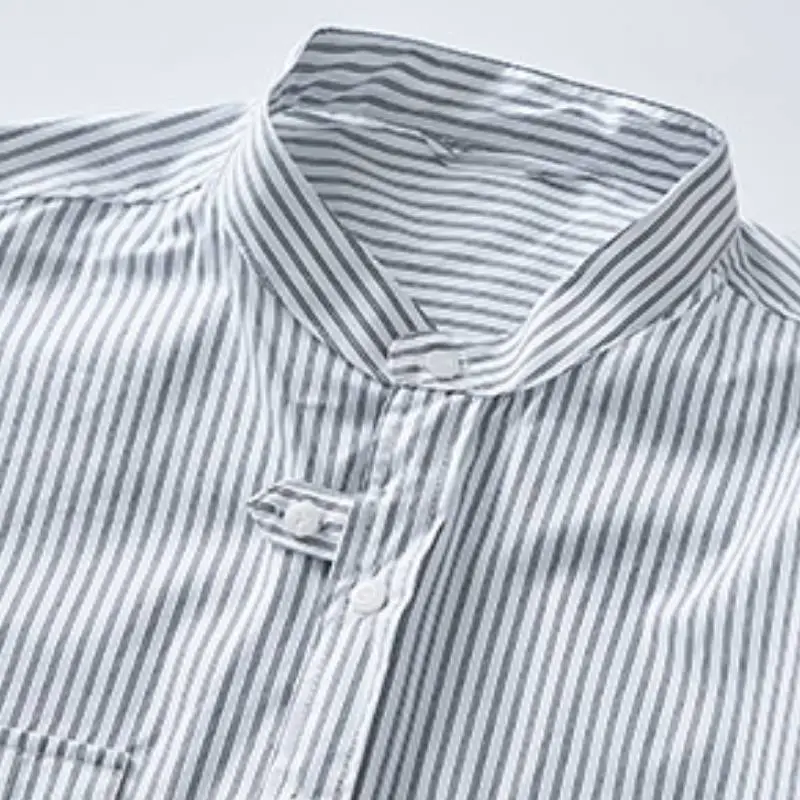 Casual Loose Cotton Blended Fabric Shirt-3