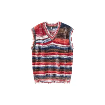 Retro Loose Cotton Blended Fabric Vest