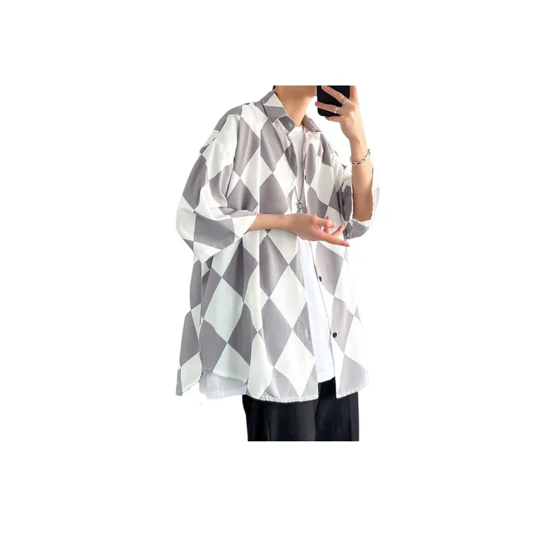 Ice Silk Short Sleeved Shirt-5