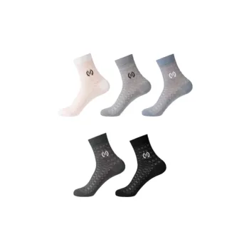 Fashionable Simple Plain Polyester Cotton Mid Calf Sock