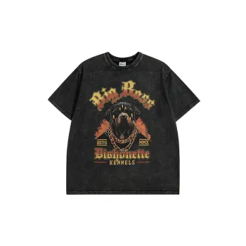 Retro Distressed Doberman Print T Shirt