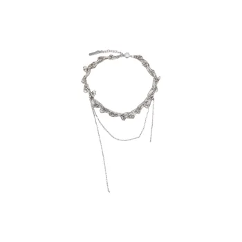 Hip Hop Silver Tassel Necklace