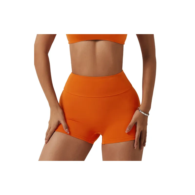 Simple Fashionable Nylon Spandex Brushed Fabric Sports Shorts Women-6
