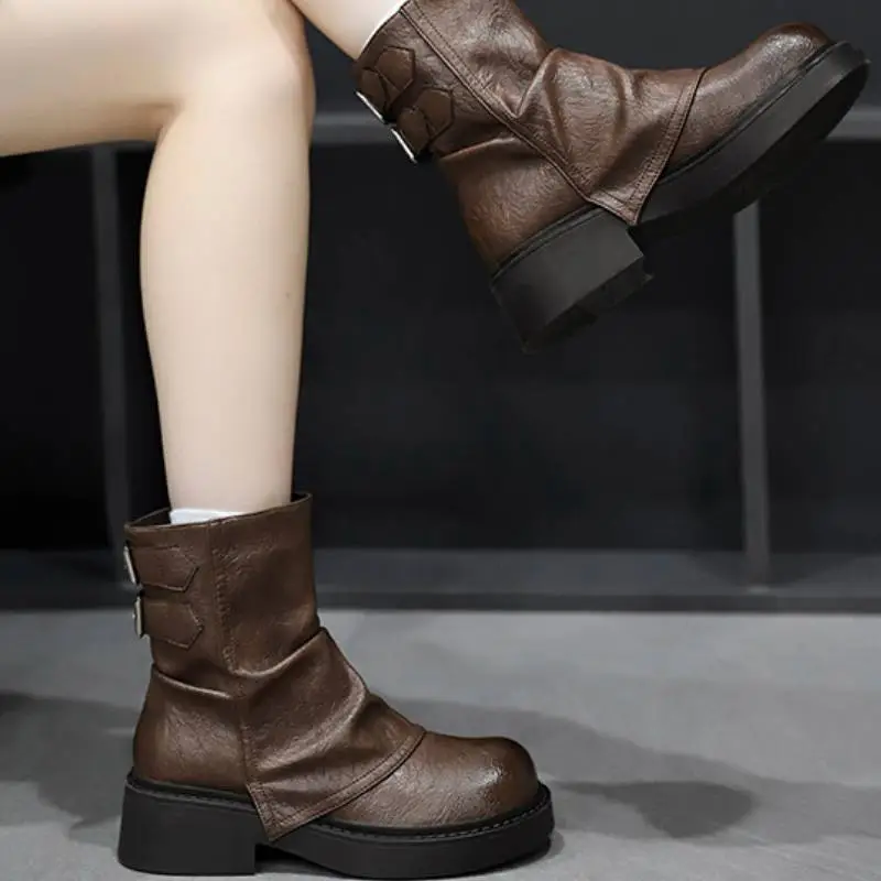 Retro Plain Martin Boot-6