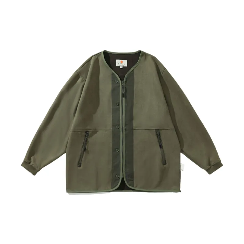 Loose Suede Stitching Crock Jacket-0