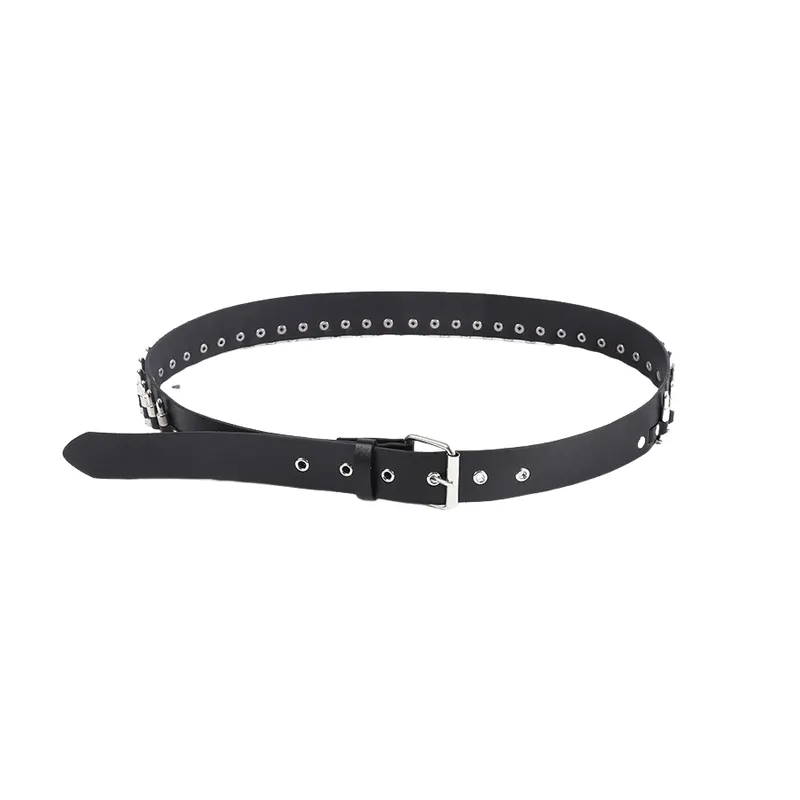 Hip Hop Punk Leather Belt-0