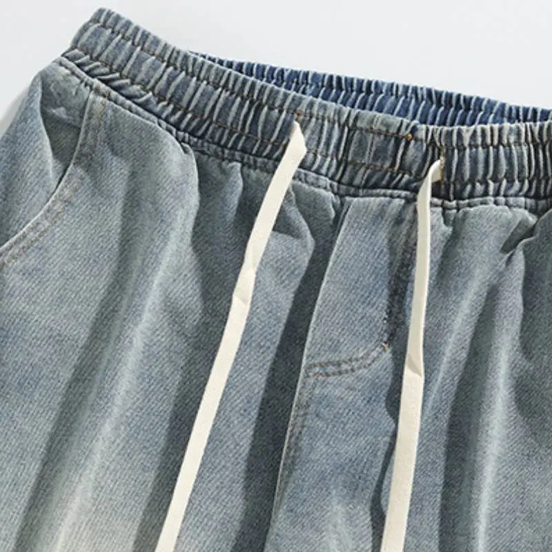 Cool Loose Denim Cargo Pants-4