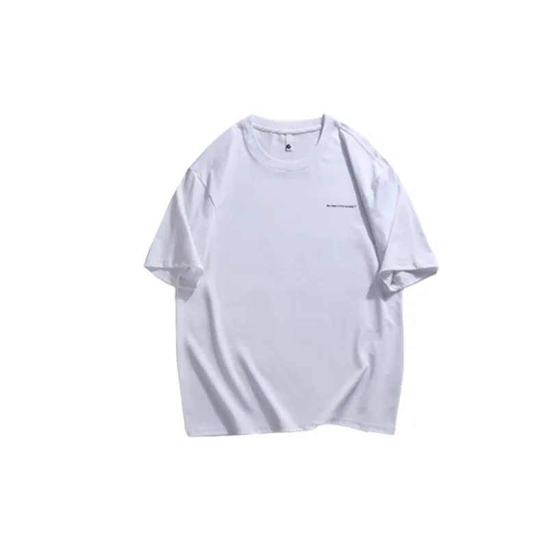 Loose Plain Cotton T Shirt-0