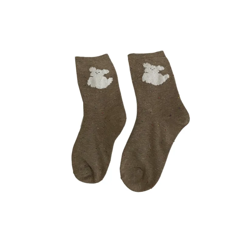 Fashionable Simple Polyester Cotton Mid Calf Sock-7