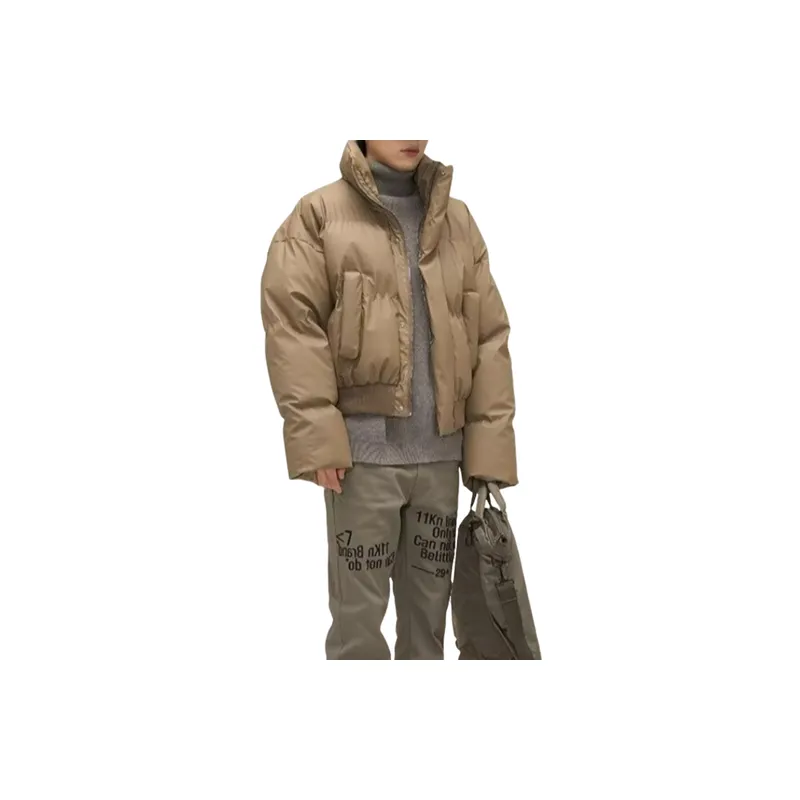 Basics Loose Zipper Down Jacket-0