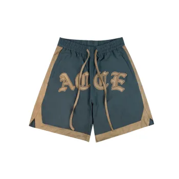 Trendy Brand Loose Splicing Elastic Shorts