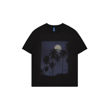 Tide Loose Edition Short Sleeve Ink Printing T shirt