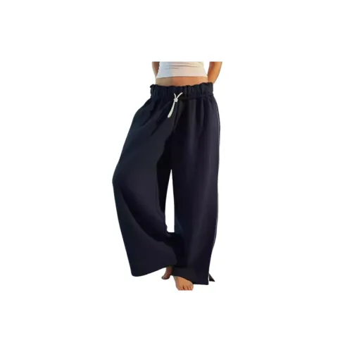 Plain Loose Polyester Casual Pants Women