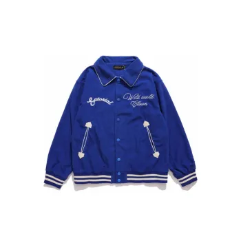 Tide Street Style Clown Flame With Embroidery Jacket