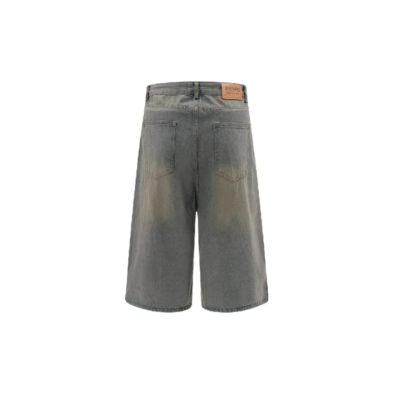 Funky Casual Baggy Denim Shorts-1