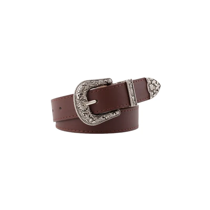 Retro Plain Leather Belt Women-0