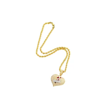 Pendant Full Diamond Heartbreak Necklace