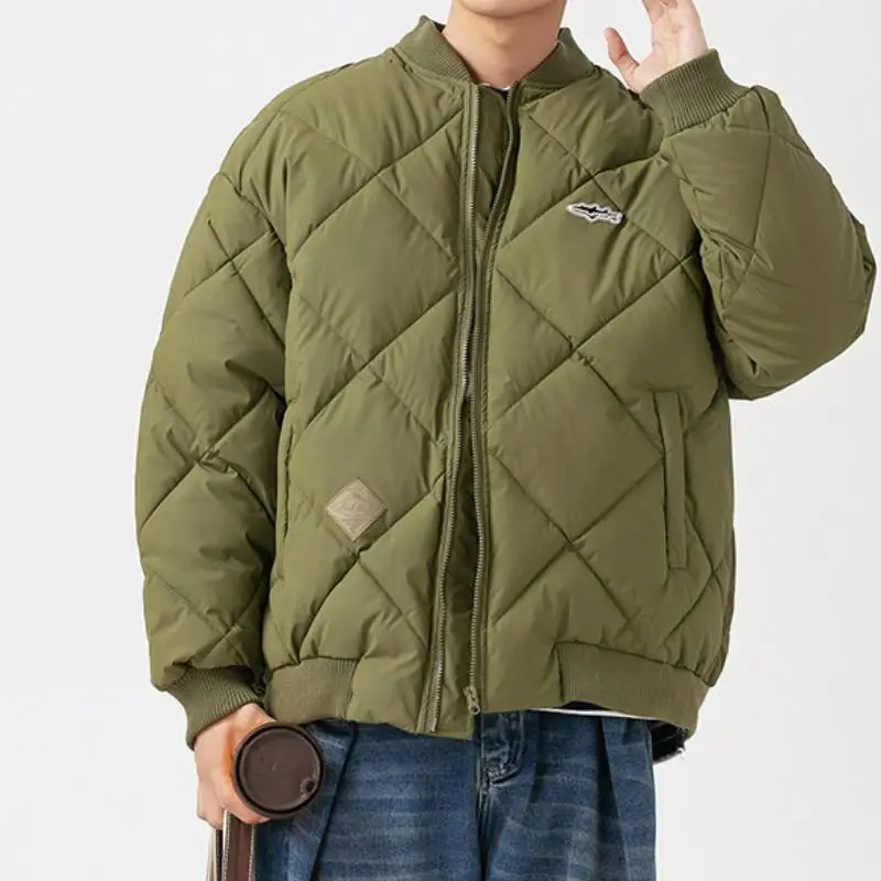 Retro Street Blended Synthetic Fabrics Quilted Jacket-10