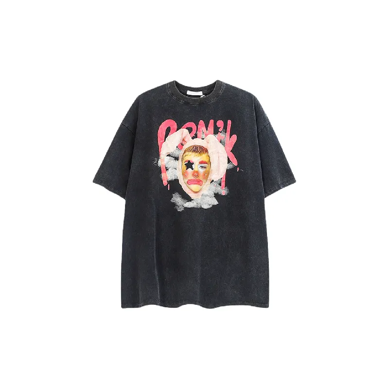 Simple Washed Cotton T Shirt-4