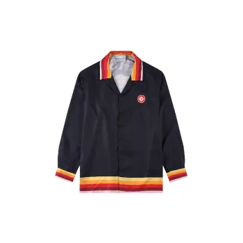 Casual Letter Four Way Stretch Fabric Shirt