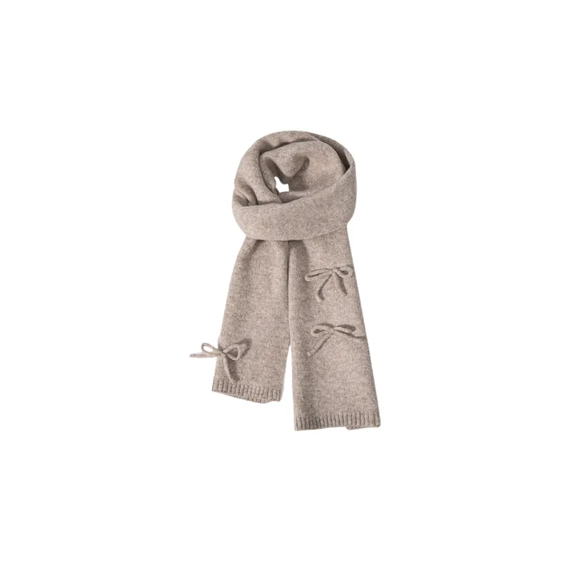 Cute Bow Knit Scarf-4