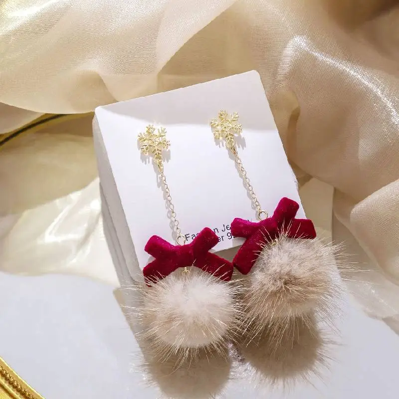 Fashionable Fringe Bow Earring-2