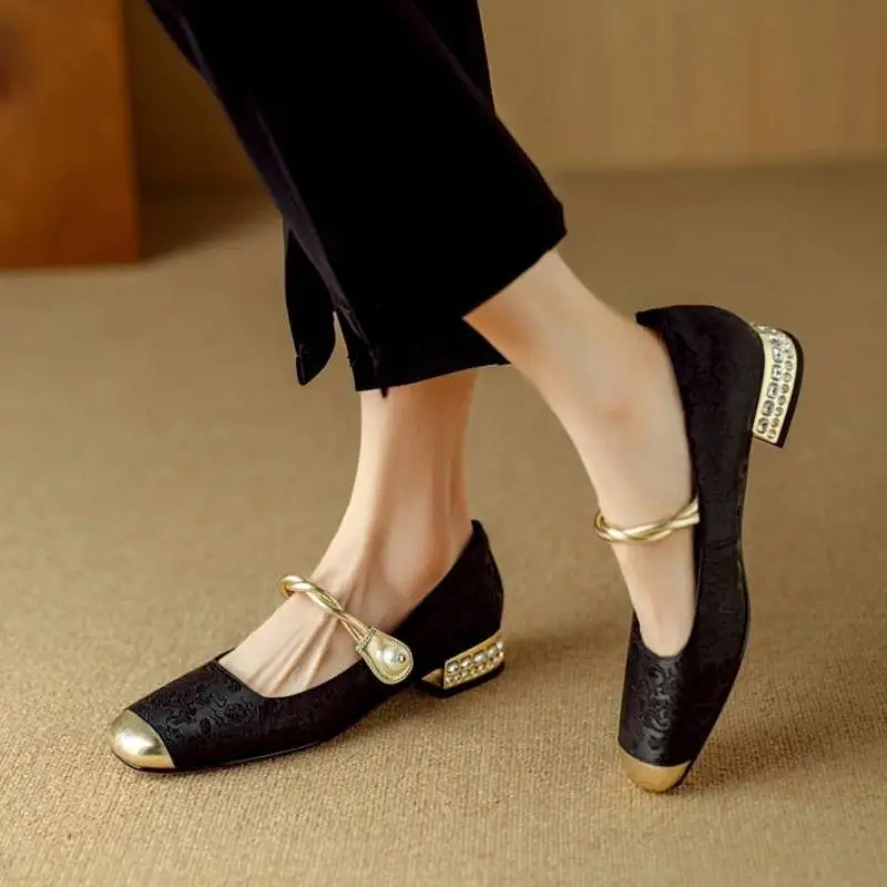 Elegant Pearls Mary Jane Shoes-5