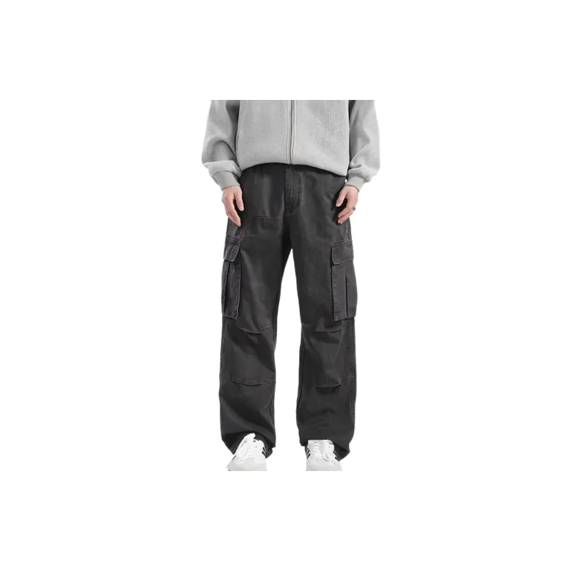 Street Loose Polyester Cargo Pants Unisex-0